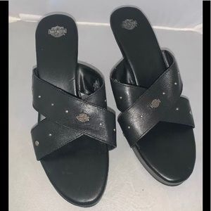 Harley Davidson Size 7.5 Black Heals